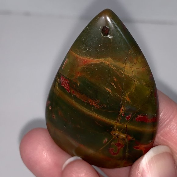 Red Creek Jasper Teardrop Focal - Picture 3 of 9